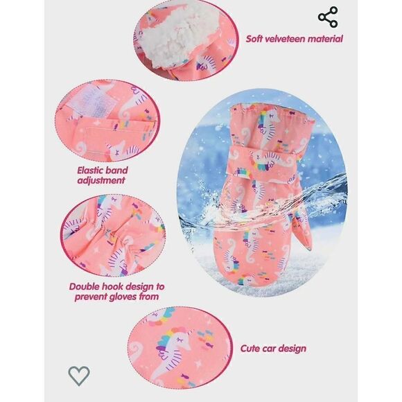 NIP 4 PIECE KIDS SKI MITTENS SET - Picture 2 of 4